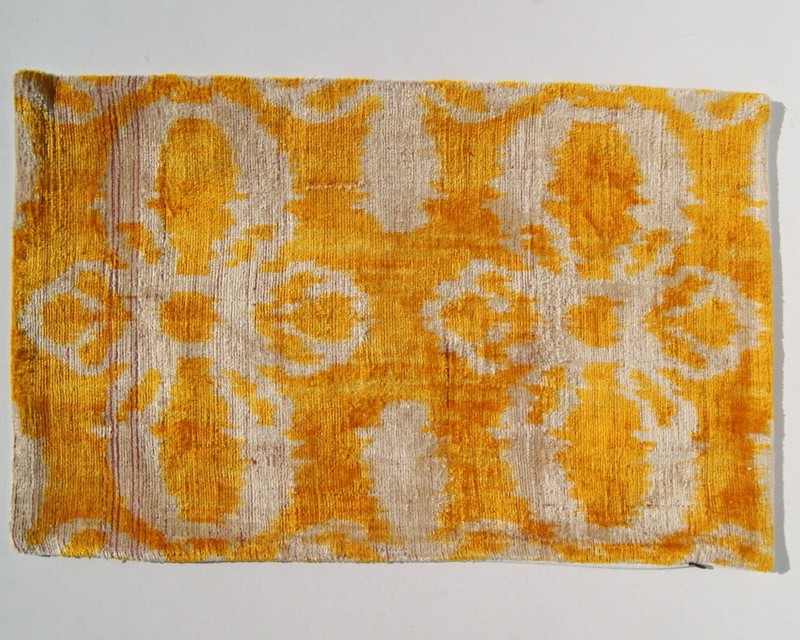 21x15 yellow handmade case 4 rectangle pillows cushion uzbec silk velvet pillows gallery