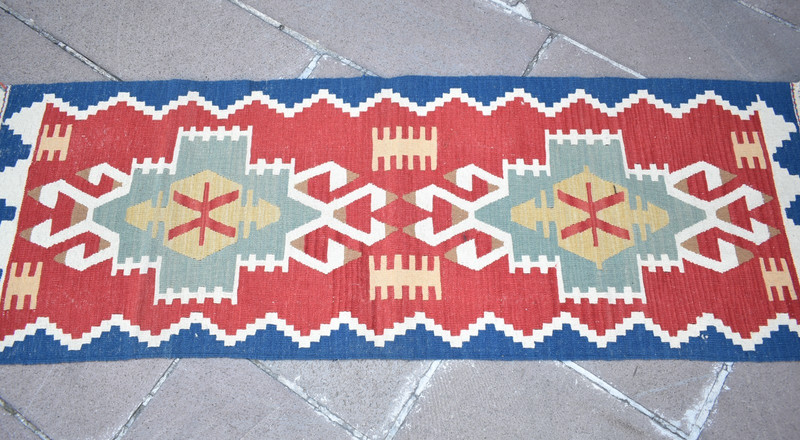 Turkish Rug 23'' x 68'' Vintage Anatolian Oushak Mini Hallway Rug Rare Size Rug gallery