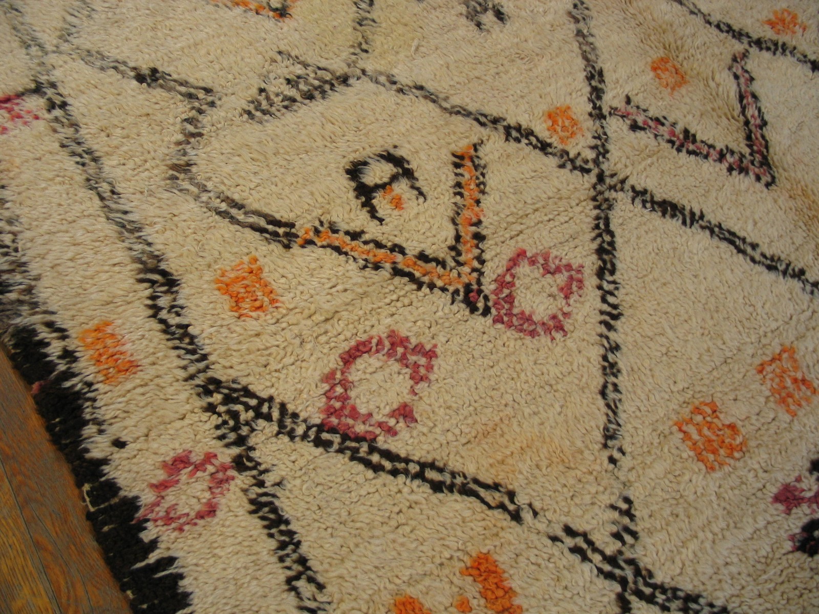 Vintage Plush Wool Pile Mid Century Moroccan Tribal Beni Ourain Berber Carpet gallery