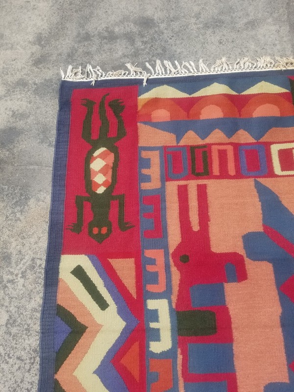 Vintage Traditional Handmade Beautiful Turkish Kilim Floor Rug 234x168 cm gallery