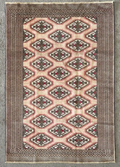 RARE AFGHAN RUG, HAND MADE VINTAGE HIGH KNOT SOFT WOOL CARPET 6’3″ x 4’3″