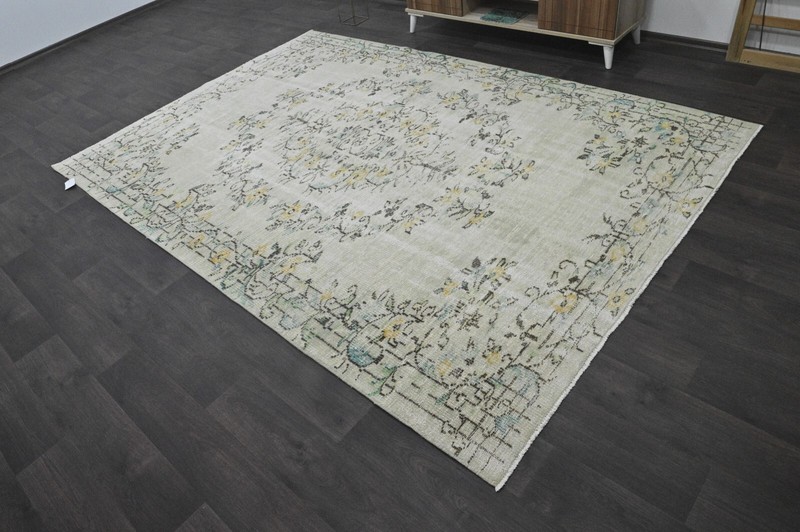 Oushak 6x9,Turkish Rug,vintage,anatolian,BEIGE,kilim,Bohemian,handmade,wool gallery