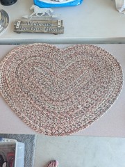 Heart shaped braided Rug 31 wide xx 22 long