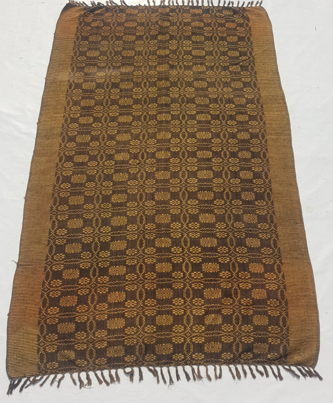 Vintage Traditional Handcrafted Romanian Kilim Rug for Home Décor 223x140 cm gallery