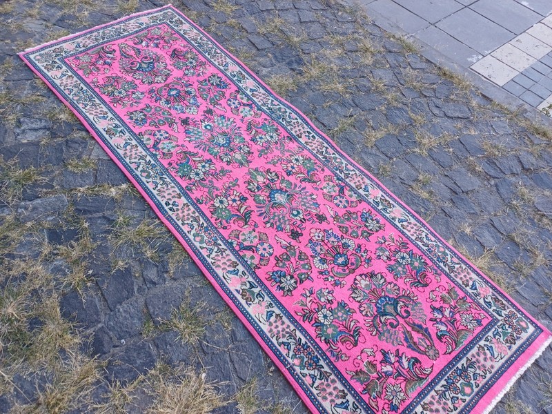 3x7 Sarouk Persian Patterned runner rug 2.56 x 7.22 ft Vintage rug 78 x 220 cm gallery