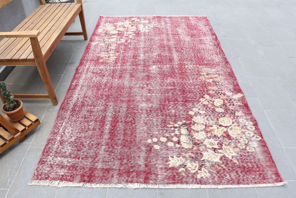 Salon Rug, 5.2x8.7 ft Large Rug, Wool Rugs, Cool Rugs, Vintage Rug, Turkish Rug