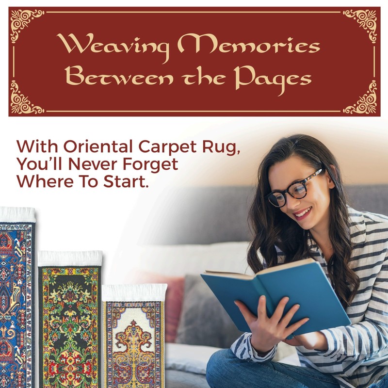 Oriental Carpet Bookmarks Buhara - Authentic Woven See Photo for Colors gallery