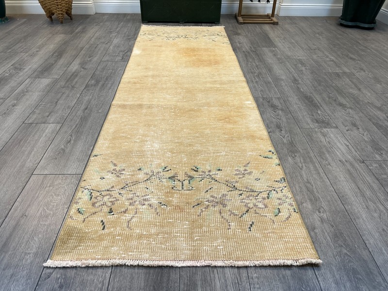 Muted Runner Rug, Faded Rug, Kitchen Runner Rug, Vintage Runner Rug, 2.6x8.2 ft gallery