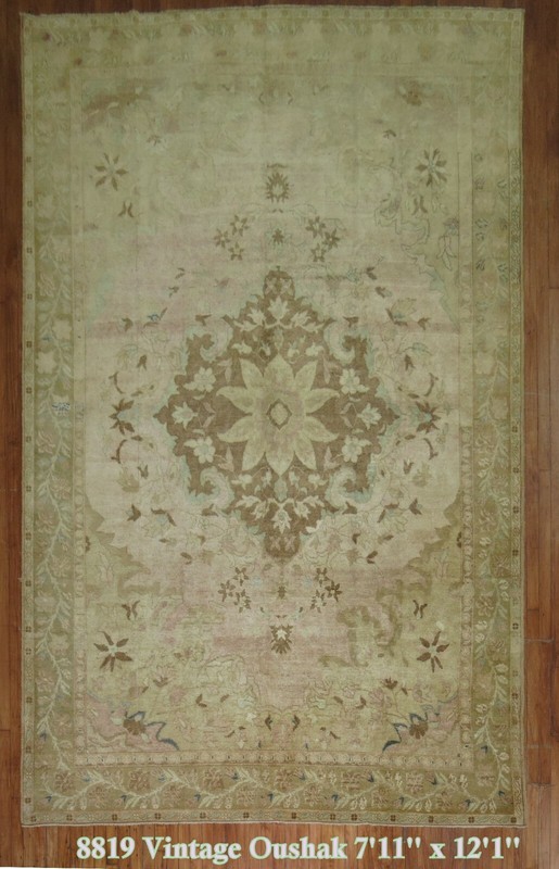 Vintage Turkish Oushak Ushak Rug Size 7'11''x12'1'' gallery