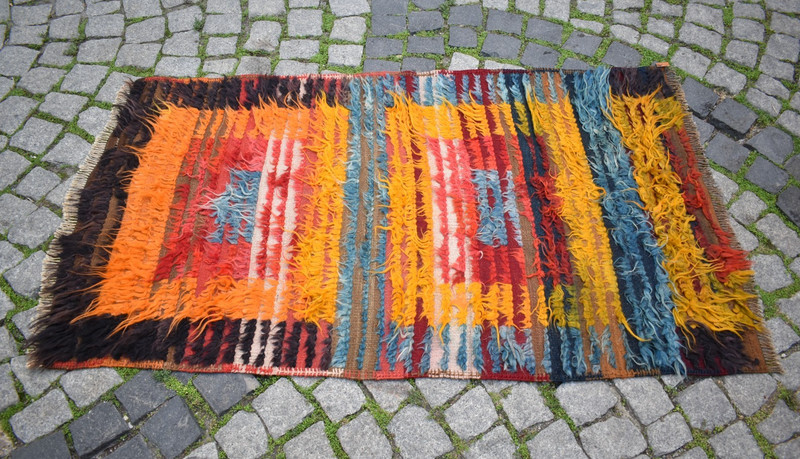Turkish Rug 35'' x 62'' Vintage Anatolian Tulu Rug Home Decor Long Pile Wool Rug gallery