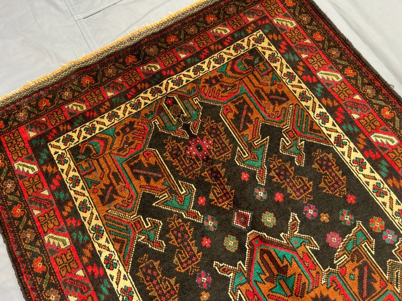 3'6x6'6 ft Vintage Afghan Tribal Hand Knotted Wool Area Rug gallery
