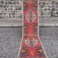 2×6 Turkish kitchen rug 1.61 x 6.23 ft Vintage Handmade rug 49 x 190 cm runner