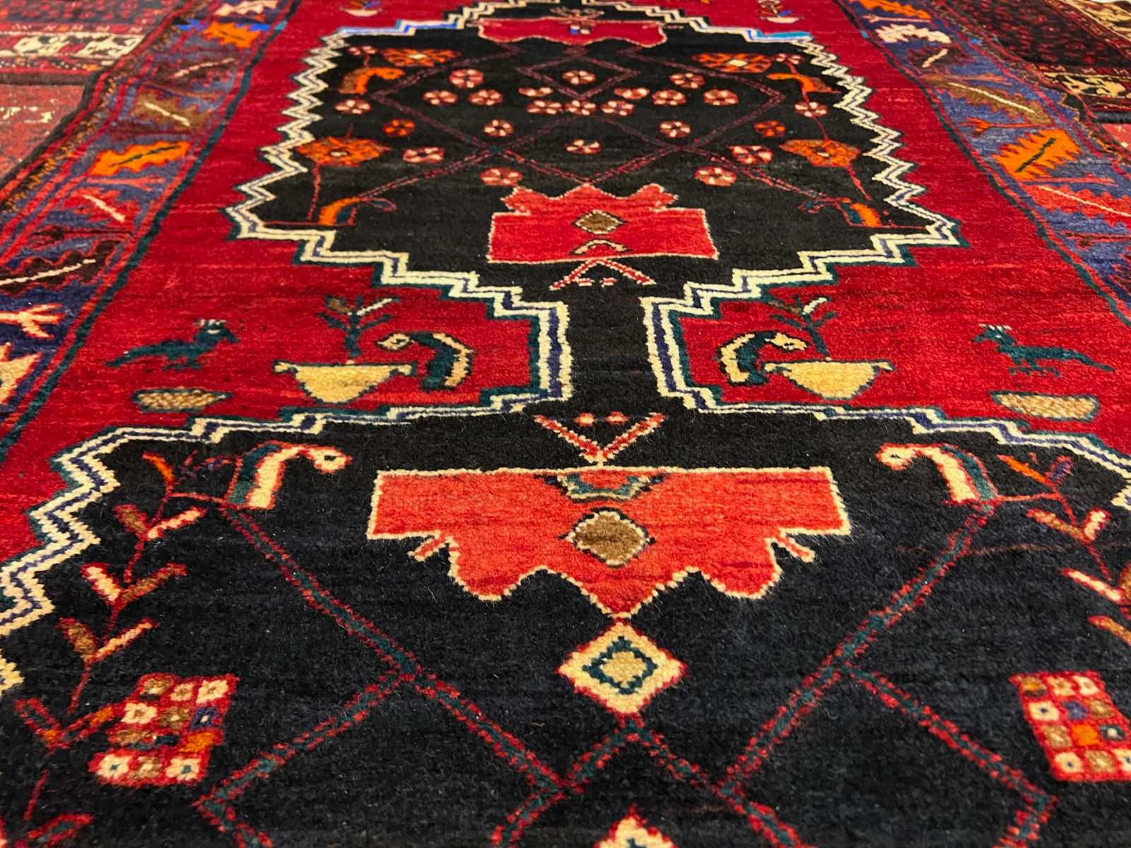 COLLECTORS’ ITEM Vintage Stunning Natural Vegetable Dye Kazak Runner gallery