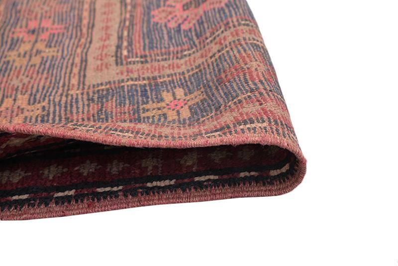 Tribal Medallion Geometric Afghan 3' 11" x 7' 1" Red Hand Knotted Area Rug gallery