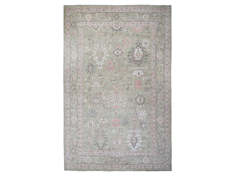 13'10"x19'8" Gin Green, Oushak Natural Dyes, Extra Soft Wool Hand Knotted Rug gallery