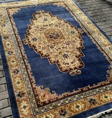 VTG Oriental Natural Silk Chinese Khotan Hand Knotted Rug 9 X 6 Feet