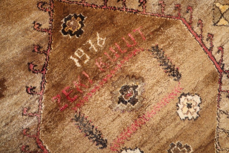 Vintage All Wool Kurdish Kars Geometric Rug Size 8'3'''x12'9'' gallery