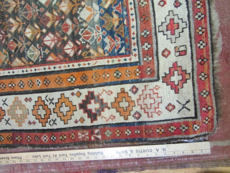 Caucasian Shirvan Antique Prayer Rug Marasali Wool Hand Made 40" x 48" Good gallery
