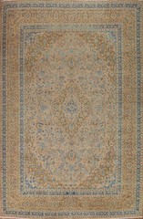 Vintage Peach/ Golden Palm Traditional Hand-made Living Room Area Rug 10×13