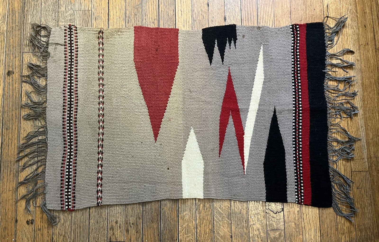 Native American Southwest Style Rug Wall Decor, Light Purple/Red, 25" X 15.5" gallery