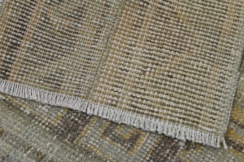 Vintage Turkish Runner Rug 2x10ft BEIGE Handmade Anatolian Oushak Hallway Wool gallery