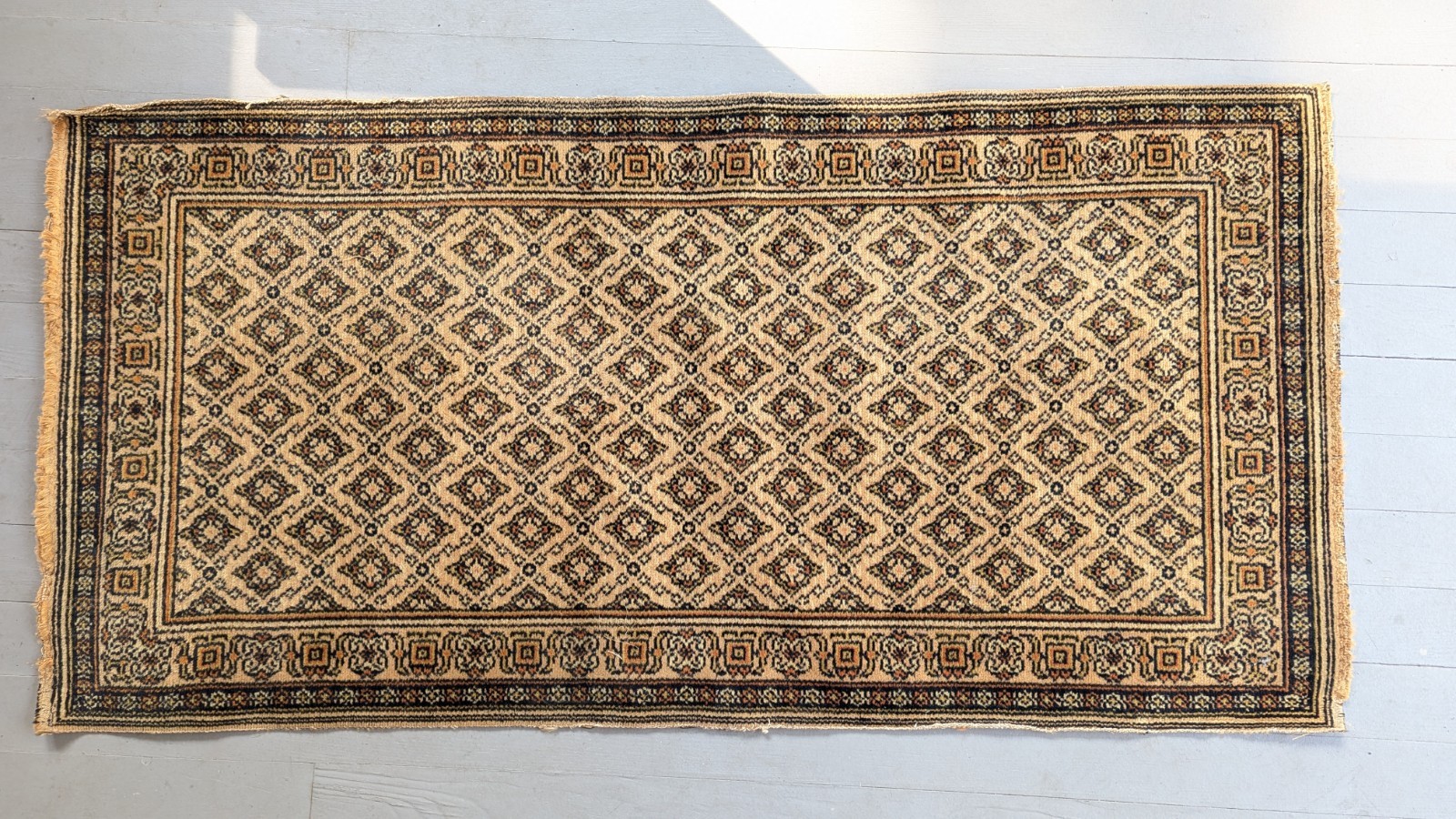 RARE Antique Vintage Hartford Wool Rug Ornate Estate Find 26.5" X 54" gallery