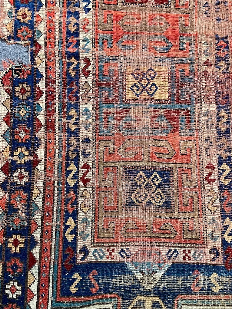 ANTIQUE Caucasian Shirvan Rug, Size 3x6, Handwoven Vegetable Dyed Wool gallery