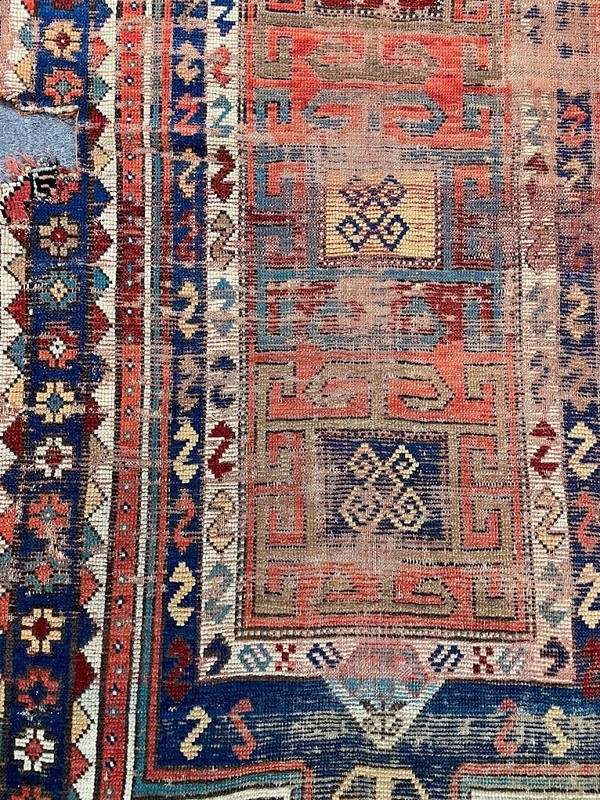 ANTIQUE Caucasian Shirvan Rug, Size 3x6, Handwoven Vegetable Dyed Wool gallery
