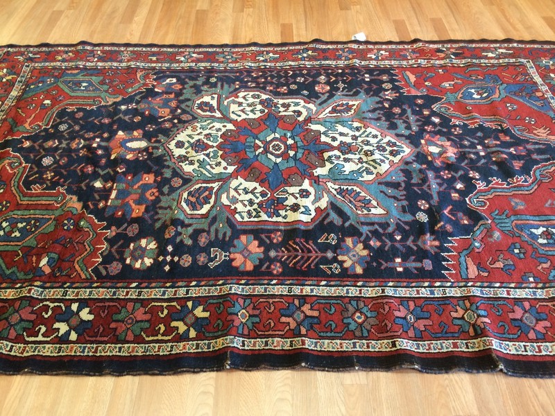 Lovely Lori - 1940s Antique Oriental Rug - Tribal Nomadic Carpet - 5.6 x 8.9 ft gallery