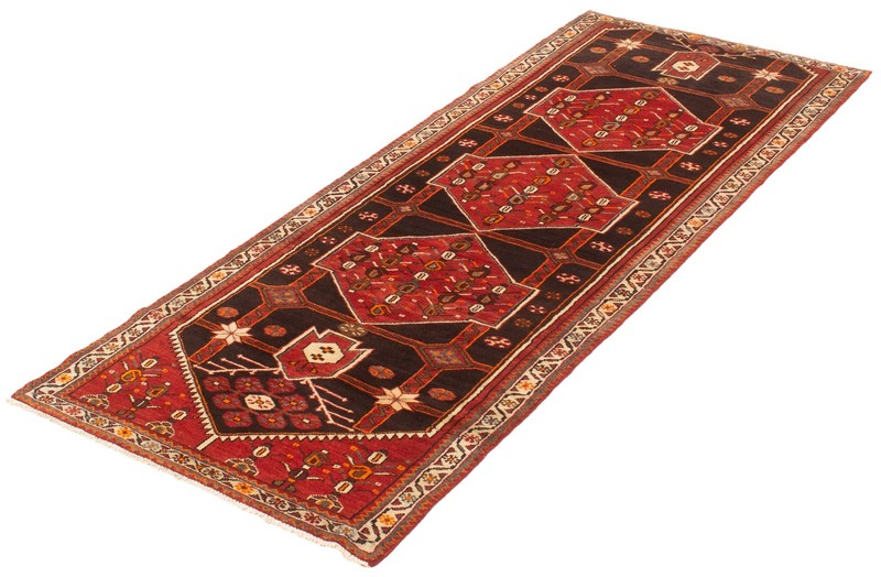 3'5" x 8'11" Vintage Hand-knotted Runner Rug Traditional Oriental Wool Carpet gallery
