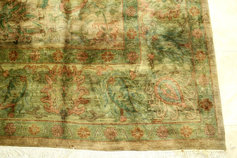 10X14 ELEGANT MINT ANTQUE HAND KNOTED VEGETABLE DYE SOLTANABAD TURKISH WOOL RUG gallery