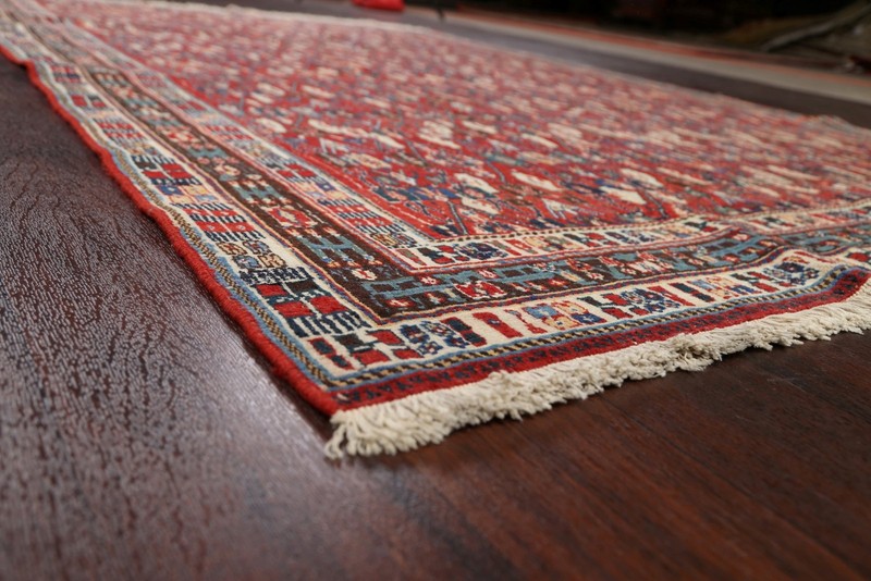 Vegetable Dye Tribal Area Rug 6x9 Ft Hand-Knotted Red Oriental Wool Carpet gallery