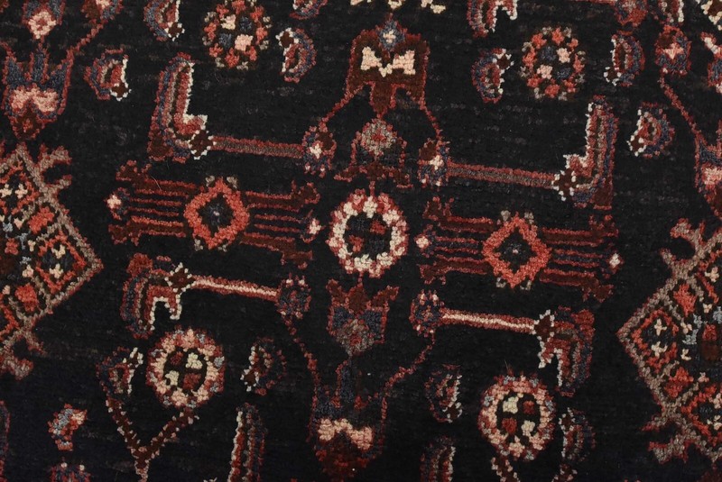 Vintage Tribal Runner 3’6” x 8’10” Blue Wool Geometric Hand-Knotted Oriental Rug gallery