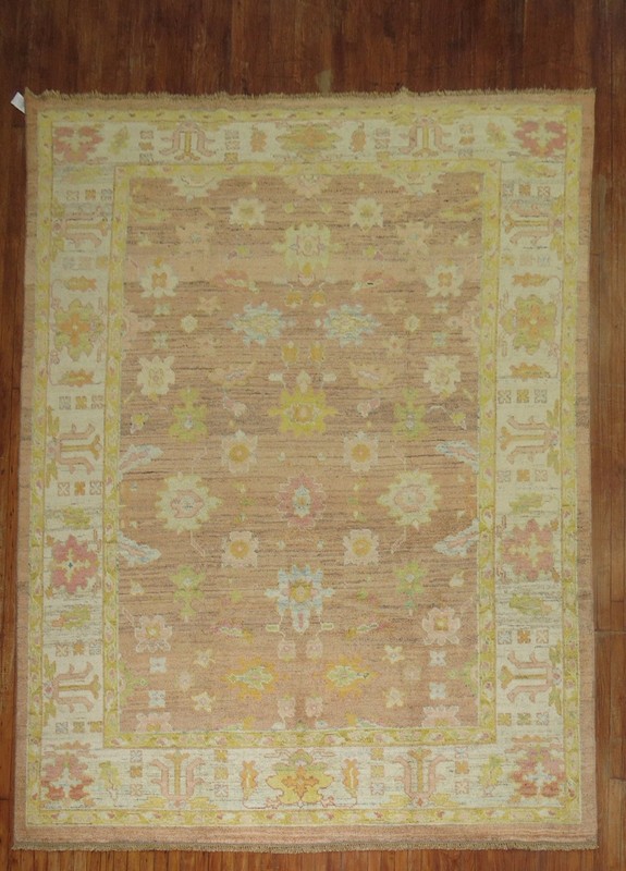 Modern Turkish Oushak Ushak Rug Size 8'4''x11'2'' gallery