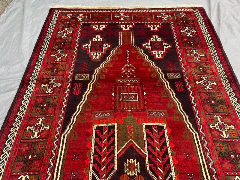 5x9 Vintage Afghan Mowri Turkmen Wide Rug Hand Knotted Wool Oriental Boho Carpet gallery