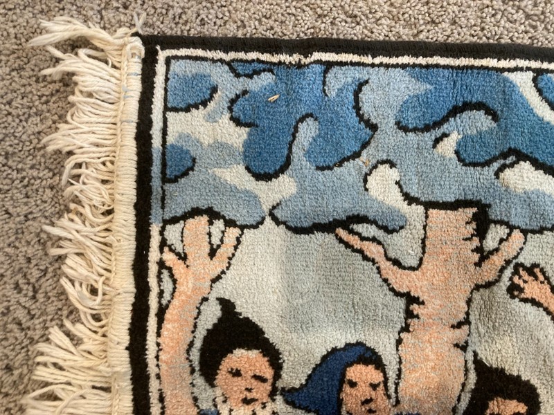 Vintage Snow White Seven Dwarves Fairy Tale Tapestry Rug Runner Brothers Grimm gallery