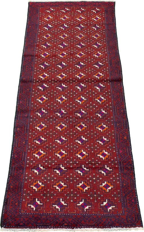 3'4" x 9'6" Vintage Hand-knotted Runner Rug Traditional Oriental Wool Carpet gallery