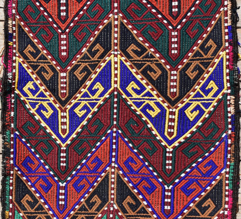 Turkish Kilim Rug 19''x43'' Hand Woven Sivas Mini Cicim Kilim 50x110cm Chair Rug gallery