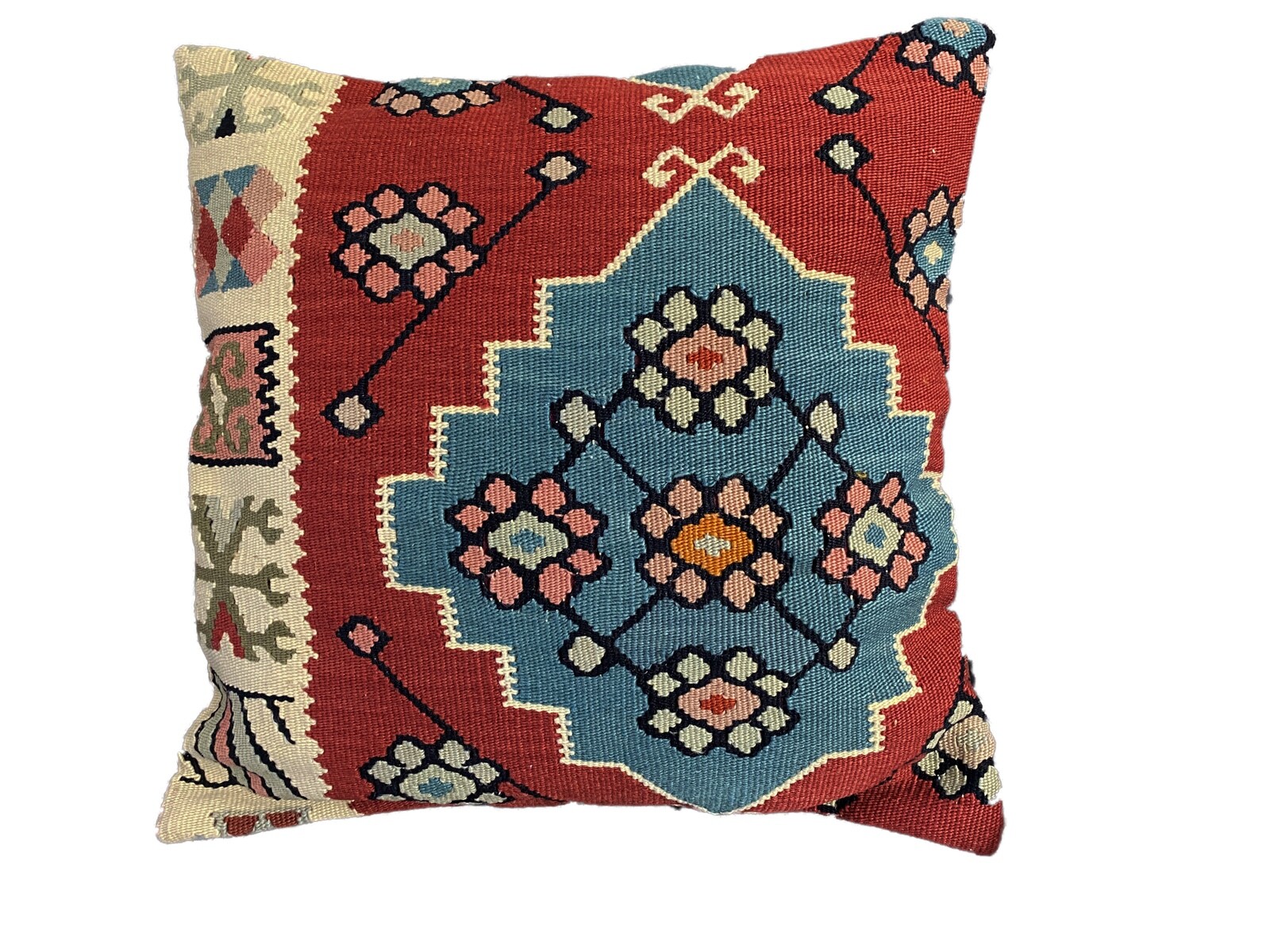 # 4424 Superb Old Tribal Kilim Pillow Cover 16 by 16" gallery