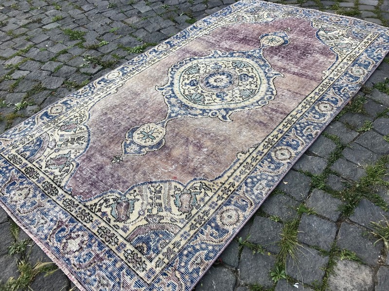 Handmade Rug Turkish Area Rug Vintage Rug Oushak Rug Antique Rug Bohemian Rug gallery