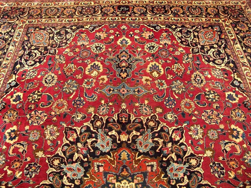 10 x 13 HAND KNOTTED_HANDMADE _SIGNED _High Quality Antique Rug _FINE SOFT WOOL gallery