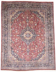 10X13 ft Vintage Red Floral Classic Design Hand-Knotted Wool Rug Oriental Carpet