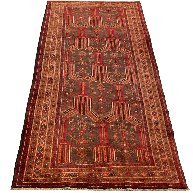 Vintage Traditional Hand-Knotted Area Rug 4'2" x 9'8" Oriental Wool Carpet gallery