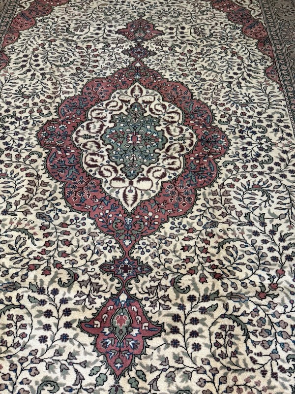 Antique Turkish Kayseri Bunyan Rug 6.5x10 ft Handwoven Wool Oriental Carpet gallery