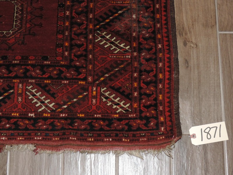 4x7ft. Handmade Turkoman Beshir Ersari Wool Rug gallery