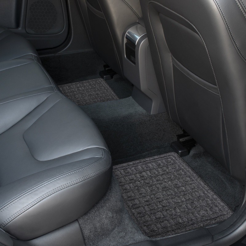 Universal Fit Charcoal Auto Mats Antimicrobial 4 Pack Heavyweight Rubber Base US gallery
