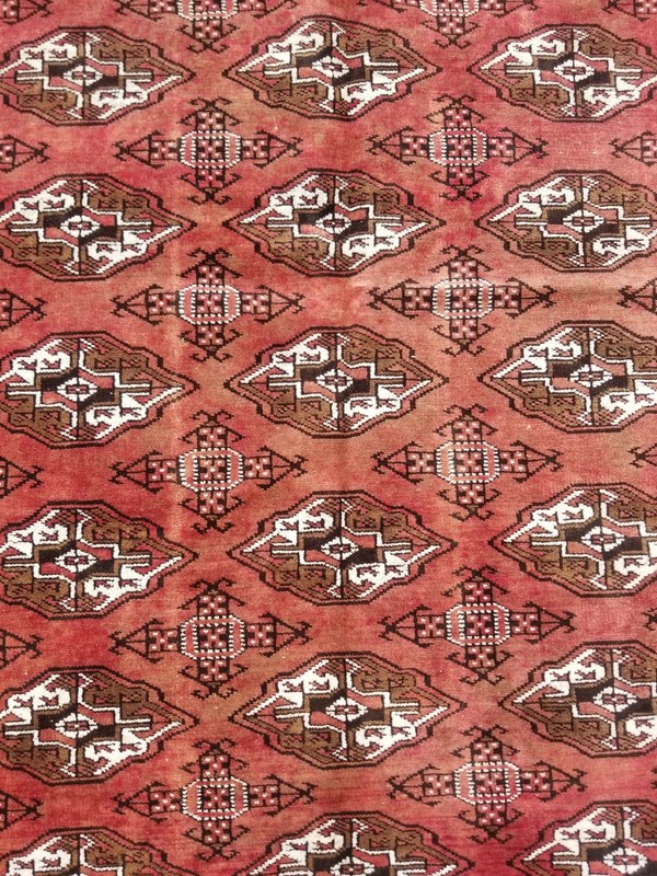 Vintage Distressed Hand Made Traditional Oriental Wool Brown Rug 6.2x4.4ft gallery
