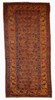Handmade Antique Oriental Rug 125cm x 231cm 1880s Olive Green Yellow gallery