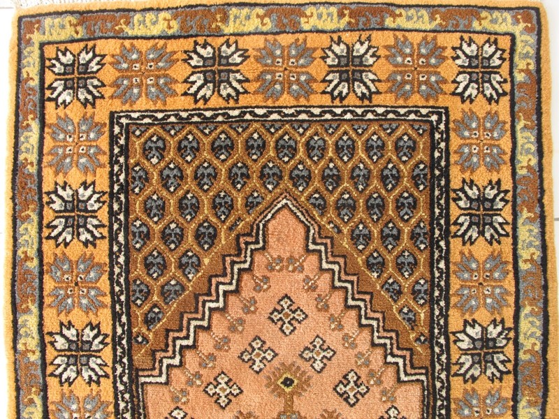 3.5x6.6 Oriental Rug,Hand Knotted Floral Rug,Wool Rug,Traditional Vintage Rug gallery