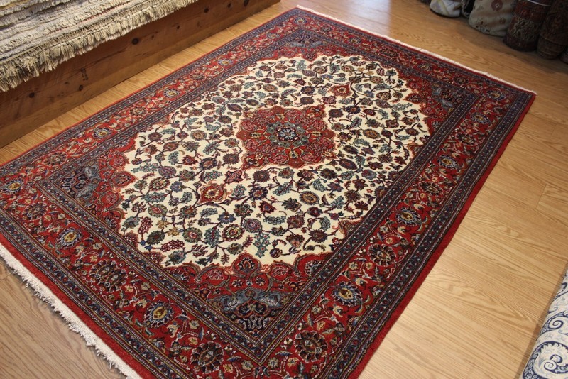 8X5 Ft. ANTIQUE HANDMADE RUG, Authentic in great condition, KASH-AN Traditional gallery